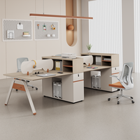 Estación de Trabajo Modular Moderna para Oficina - Escritorio Ergonómico para Computadora con Cajones de Almacenamiento y Gestión de Cables