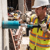 Perceuse à noyau diamanté sans balais 2100W haute puissance 178mm, portable, pour perçage humide du béton en construction