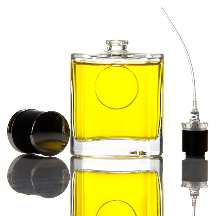 Sang trọng hình vuông xách tay 50 ml 100 ml Glass Atomizer chai cho nước hoa