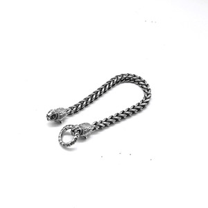 Yunnique Pulsera de cadena con diseño geométrico de guepardo, plata tibetana, unisex, regalo, joyería - Product Image 2
