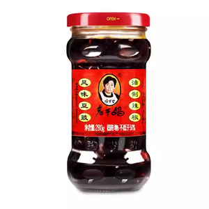 Huile de poulet aux haricots noirs aromatisée Lao Gan Ma Huile de chili Bouteille de 280g-Garniture de riz épicée - Product Image 1