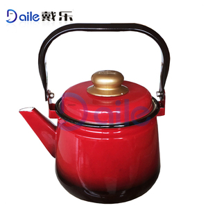 Daile théière émaillée en gros émail moderne bouilloire en fonte rouge foncé avec poignée en métal - Product Image 4