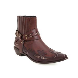 Bottes de Travail et Bottes de Chevalier Classiques 2025 pour Hommes – Style Rétro Brodé à Enfiler - Product Image 2