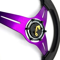Leaders universel 14 pouces PU violet support jdm voiture de course modifiée avec un volant flottant