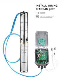 Qpump Bơm Năng Lượng Mặt Trời Nông Nghiệp 04SS <span class=keywords><strong>DC</strong></span> Bơm Giếng Sâu Năng Lượng Mặt Trời Bơm Nước Cho Hồ Bơi Lớn - Product Image 2