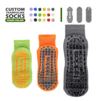 Chaussettes de trampoline antidérapantes personnalisées avec logo, design best-seller, pour yoga et pilates