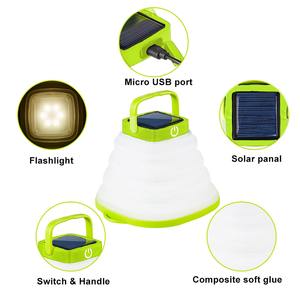 Lampe solaire originale et exotique, éclairage extérieur, lanterne LED portable, lampe de camping pliable, rechargeable par USB - Product Image 4
