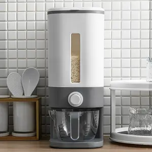 Wholesale Rice Dispenser With Measuring Cup Large Cereal Container Food Storage Containers Airtight Moisture Proof
