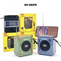 Altavoz Portátil DV-2027S con Paneles Solares, Carga Inalámbrica, Bluetooth, Activo, para Fiestas, DJ, Exterior, con Woofer, Radio FM/TF/USB