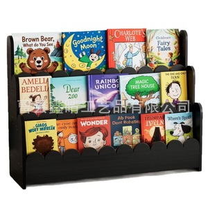 Estantería de madera para niños, estante de almacenamiento de 3 niveles para libros, organizador de exhibición duradero de varias capas - Product Image 1