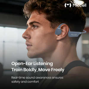 Casque audio sans fil à conduction osseuse Miccell avec étanchéité IPX8 et conception ouverte pour les sports de plein air et les coureurs - Product Image 6