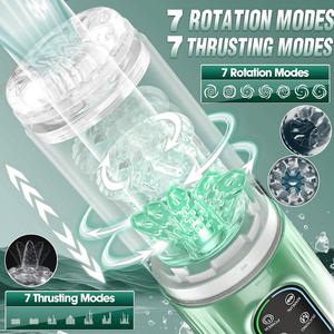 Masturbator Getar Berputar Teleskopik Gaya Mecha yang Dapat Disesuaikan dan Dikendalikan Aplikasi untuk Pria - Product Image 3