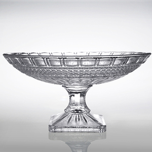 Bol à fruits en verre sur <span class=keywords><strong>pied</strong></span>, luxe, haute qualité, plat à salade en verre <span class=keywords><strong>pour</strong></span> la décoration de la table - Product Image 1