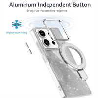 Coques de téléphone antichoc avec support et paillettes électroplaquées pour Xiaomi Redmi Note 13 5G et autres séries, avec couche antioxydante