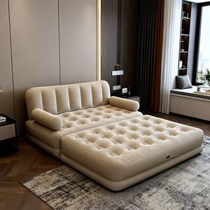 Cómodo Sofá Cama Inflable de PVC con Respaldo Reclinable y Fácil Instalación para Sala de Estar, Ocio y Relajación - Product Image 1