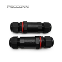 Connecteur circulaire étanche IP68 PSCCONN GW25 à 3 broches, fiche de câble industrielle extérieure robuste 24A 450V, boîtier métrique M25