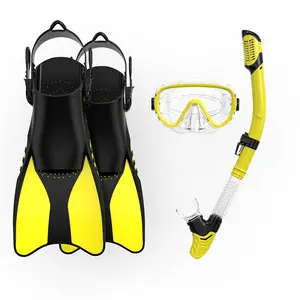 Penjualan Terbaik Set Masker menyelam Scuba set Sirip dapat diatur kacamata renang Snorkel masker selam Set