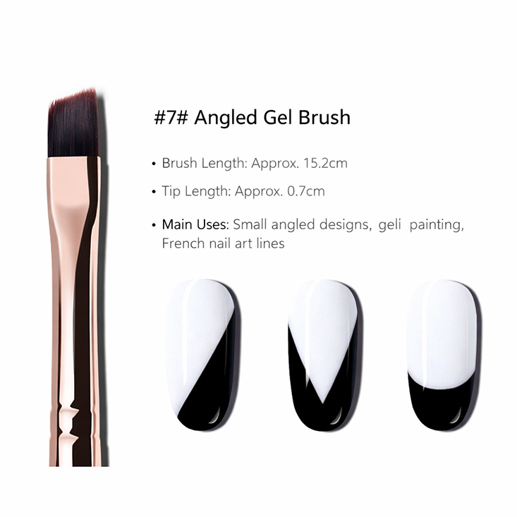 Pinceau gel biseauté