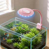 Lampe LED pour aquarium à spectre complet 5W RGBW, flexible et dimmable, type UFO à clipser, pour chambre et bureau