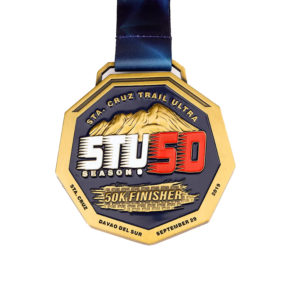 AI-MICH Hersteller Custom Metal Trophäen und Sport Marathon Running Hanger Medaillen