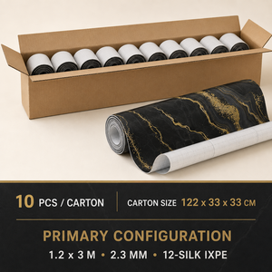 Su Geçirmez Mermer Duvar Çıkartması Kendinden Yapışkanlı Siyah Altın Yüksek Parlaklık İç Mekan Dekoratif Duvar İçin - Product Image 6