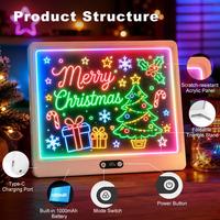 Tableau à dessin LED acrylique pour enfants, jouet éducatif très populaire