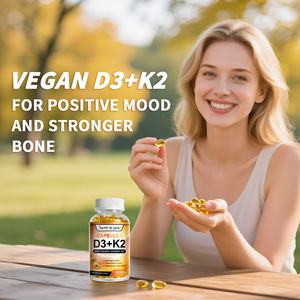 Cápsulas de Gel Suave de Vitamina D3 <span class=keywords><strong>K2</strong></span> de Marca Privada, 120 Unidades, Apoyo Inmunológico, Ingredientes Naturales con Aceite de Coco Orgánico - Product Image 2