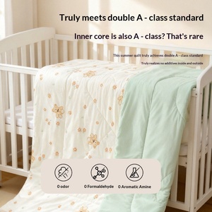 Manta de bebé suave, transpirable y refrescante de seda helada para verano, edredón infantil, manta para niños pequeños, venta al por mayor personalizada de fábrica, esencial para la siesta preescolar - Product Image 1