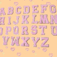 Everything Pink lettre autocollante Patch 26 lettre anglaise patch en tissu brodé patch vêtements