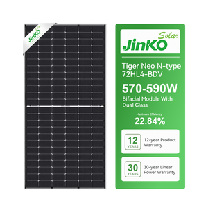 แผงโซลาร์เซลล์แบบ N-Type 590W กระจกสองชั้น 585W ผลิตในจีน แบบ Half Cell 575W & 580W สำหรับแผงโซลาร์เซลล์แบบโมโน 600w - Product Image 3