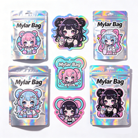 Sacs refermables en Mylar de qualité alimentaire, à fermeture éclair, anti-odeur, réutilisables, avec logo personnalisé, faible MOQ, impression numérique, modernes, 1g, 3.5g, 7g, 14g, 28g