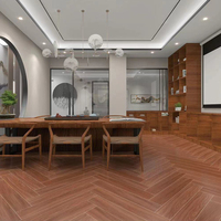 Carreaux de sol en grain de bois de parquet en porcelaine d'aspect moderne 150*900 Glaze Ceram Carreau de bois d'intérieur pour escaliers salles de bain pour usage intérieur