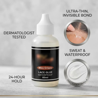 HAOYAN Stylo-colle pour perruque à tenue extrême, étanche, en tube de cuir, pour extensions de cheveux et perruques à dentelle, pour installation quotidienne et usage en salon, Kit adhésif pour perruques à dentelle