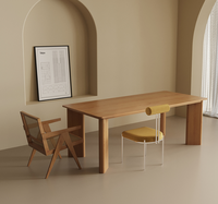 Table à manger en bois massif RH American, design rustique moderne, meuble unique pour la maison, le bureau ou la cuisine, pour une utilisation contemporaine à la maison