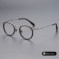 Nouveautés 0056 : Montures de lunettes rétro de haute qualité en acétate et titane pour lunettes optiques. Vente en gros de haute qualité.