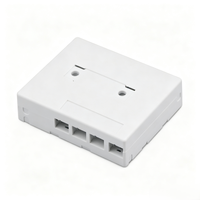 Boîtier de terminaison fibre optique de bureau 4 cœurs, boîte de distribution fibre optique FTTH 4 ports avec adaptateurs SC/LC/ST/FC et pigtails.