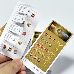 Billets de loterie à gratter - Cartes de bingo à gratter - Impression de logo personnalisé - Vente en gros d'usine à <span class=keywords><strong>prix</strong></span> compétitif - Product Image 3