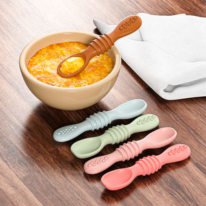 Cucharas de Silicona de Doble Etapa, Libres de BPA, <span class=keywords><strong>para</strong></span> Bebés, Práctica de Alimentación, Primeros Alimentos, Suaves, <span class=keywords><strong>para</strong></span> la Transición Alimentaria - Product Image 5