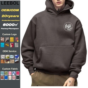 High Quality 500 Gsm Cotton Thick Blank Plain Heavyweight Oversized Hoodies No String Unisex Custom Logo Plus Size Men's Hoodies