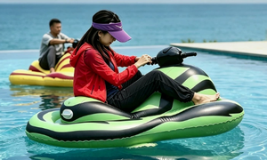 เรือพีวีซีสำหรับผู้โดยสารสำหรับสวนน้ำ เรือยนต์ไฟฟ้าเป่าลมสำหรับเด็ก - Product Image 2