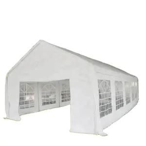 大白色PE花园凉亭大型派对帐篷出售4x10米
