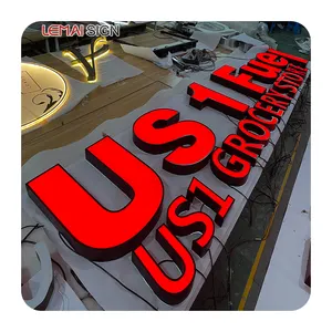2023 Custom Outdoor Custom Izationmetal 3d Company Logo Sign Lobby Wall Stainless Steel Letter Signage