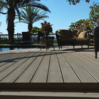 Planches de terrasse en WPC personnalisées multi-tailles, imperméables, résistantes à l'humidité, ignifuges, anti-moisissure, écologiques, pour l'intimité du jardin