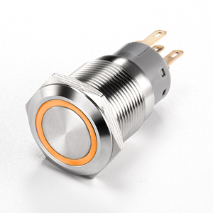 19mm RVS Aluminium IP65 10A Drukknop voor Auto- en Scheepsdashboardbesturingssysteem - Product Image 6