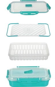 Vaporiera per Microonde per Verdure. Cestello per cottura a vapore adatto al microonde per verdure / broccoli / pesce. Contenitore per vapore con coperchio ventilato, 0,8 litri - Product Image 6