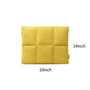 定制徽标耐用韩国灯芯绒笔记本保护套绗缝羽绒笔记本电脑保护套电脑包 - Product Image 4