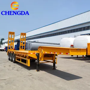 Cargo Trailer 40ft 3 Alex 60 Ton Direct High Quality Sale Lowbed Semi Trailer For Africa