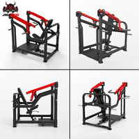 Machine de presse d'épaules assise, équipement de fitness commercial, avec dossier et accoudoirs réglables, sûre et fiable.