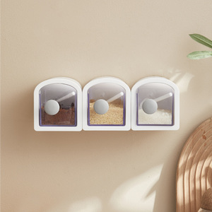 HeDou Wall Mounted Spice Container Set 6 Pcs Drawer Type Flip Top Transparent Lid For Kitchen Storage - Product Image 4