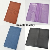 Porte-documents de véhicule personnalisé en PU avec logo imprimé UV, plusieurs poches transparentes, pour permis de conduire et documents d'assurance automobile